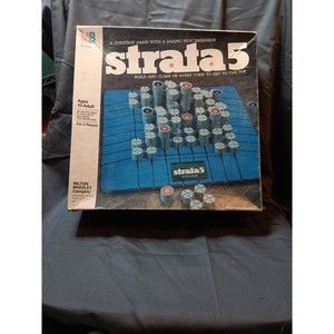 Strata 5 Vintage 1984 Board Game Milton Bradley Used Complete Game